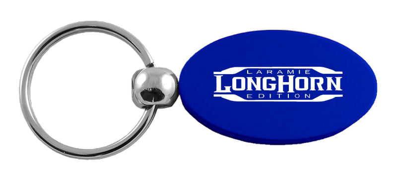 Ram Longhorn Laramie Oval Key Fob - Blue