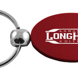 Ram Longhorn Laramie Oval Key Fob - Burgundy