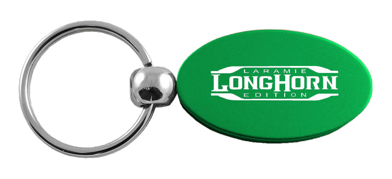 Ram Longhorn Laramie Oval Key Fob - Green