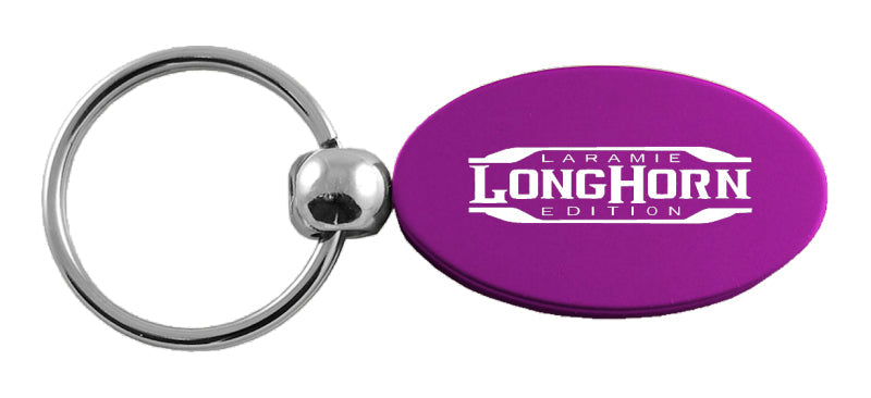 Ram Longhorn Laramie Oval Key Fob - Purple