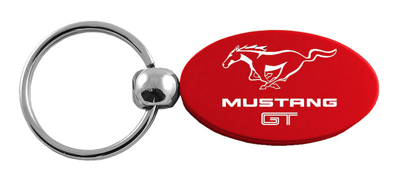 Mustang GT Oval Key Fob - Red