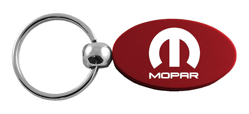 Mopar Oval Key Fob - Burgundy