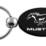 Mustang Oval Key Fob - Black