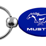 Mustang Oval Key Fob - Blue