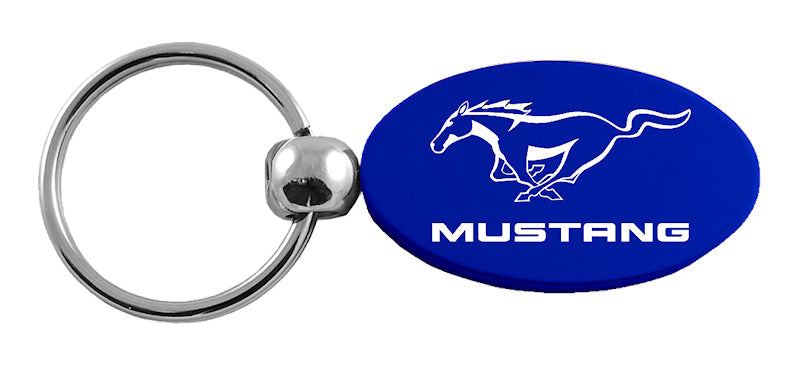 Mustang Oval Key Fob - Blue