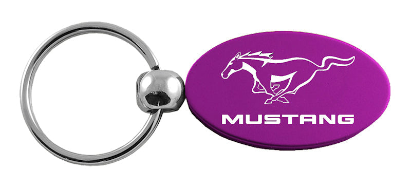 Mustang Oval Key Fob - Purple