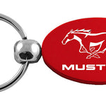 Mustang Oval Key Fob - Red