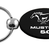 Mustang 5.0 Oval Key Fob - Black