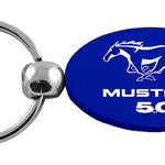 Mustang 5.0 Oval Key Fob - Blue