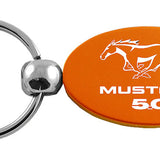 Mustang 5.0 Oval Key Fob - Orange