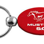 Mustang 5.0 Oval Key Fob - Red