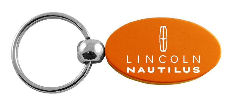 Lincoln Nautilus Oval Key Fob - Orange