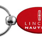 Lincoln Nautilus Oval Key Fob - Red