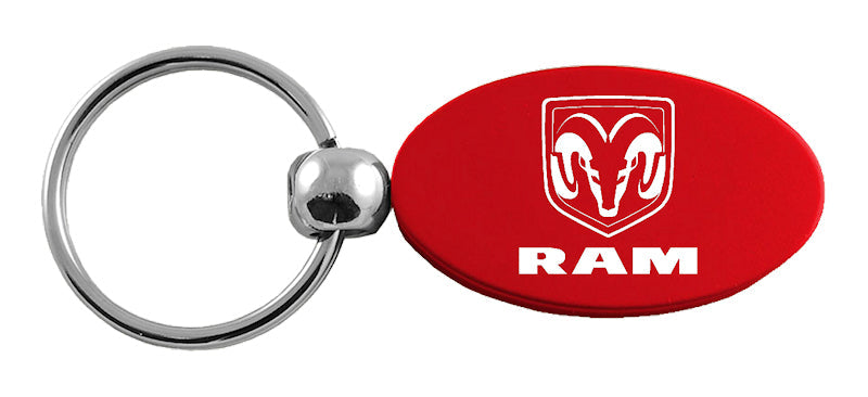 Ram Oval Key Fob - Red