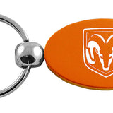 Ram Head Oval Key Fob - Orange