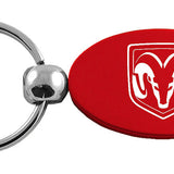 Ram Head Oval Key Fob - Red