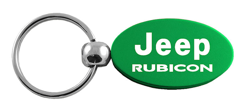 Jeep Rubicon Oval Key Fob - Green