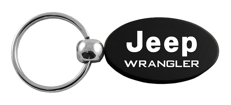 Jeep Wrangler Oval Key Fob - Black