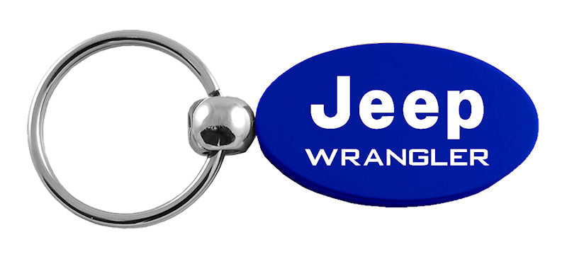 Jeep Wrangler Oval Key Fob - Blue