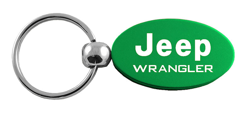 Jeep Wrangler Oval Key Fob - Green