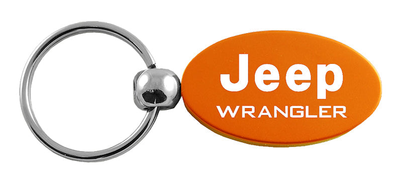 Jeep Wrangler Oval Key Fob - Orange