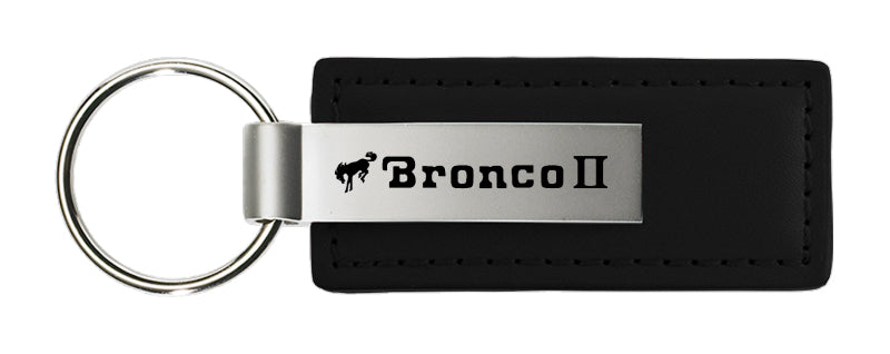 Ford Bronco II Leather Key Fob - Black