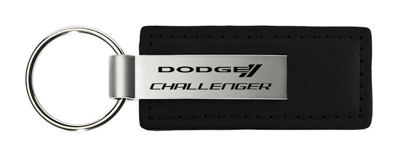 Dodge Challenger Leather Key Fob - Black