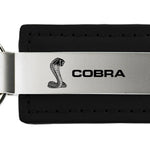 Mustang Cobra Leather Key Fob - Black