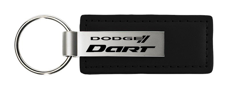 Dodge Dart Leather Key Fob - Black