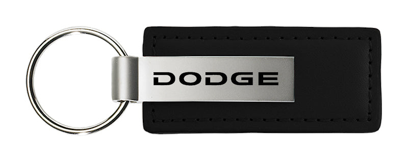 Dodge Leather Key Fob - Black