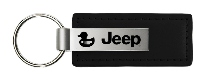 Jeep Duck Leather Key Fob - Black