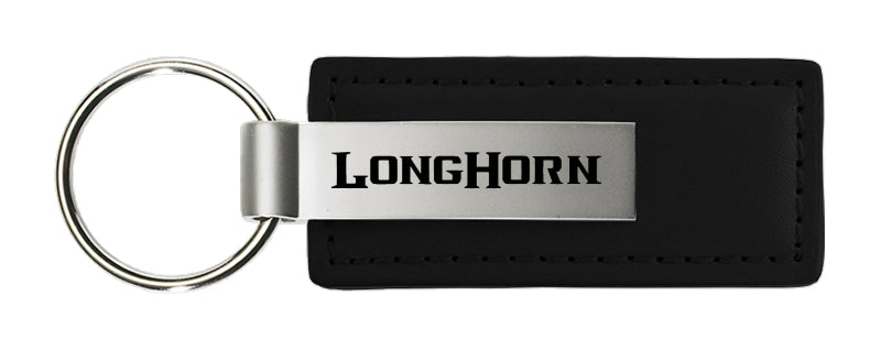 Ram Longhorn Leather Key Fob - Black