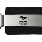 Mustang 50 Years Leather Key Fob - Black