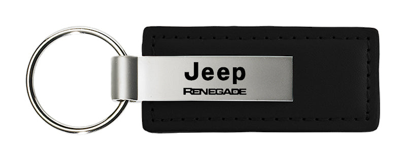 Jeep Renegade Leather Key Fob - Black