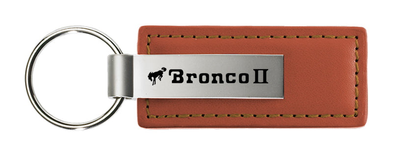 Ford Bronco II Leather Key Fob - Brown