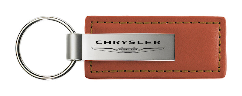 Chrysler Leather Key Fob - Brown