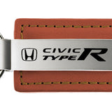 Honda Civic Type R Leather Key Fob - Brown