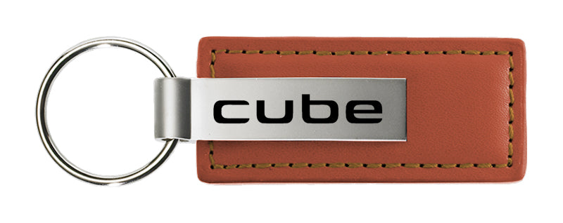 Nissan Cube Leather Key Fob - Brown