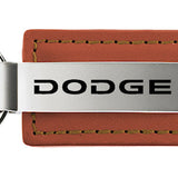 Dodge Leather Key Fob - Brown