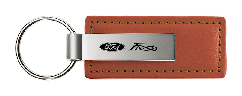 Ford Fiesta Leather Key Fob - Brown