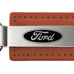 Ford Leather Key Fob - Brown