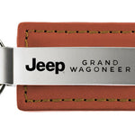 Jeep Grand Wagoneer Leather Key Fob - Brown