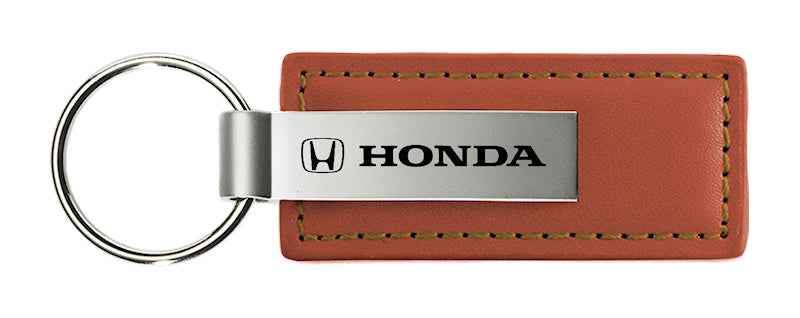 Honda Leather Key Fob - Brown