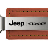 Jeep 4xe Leather Key Fob - Brown