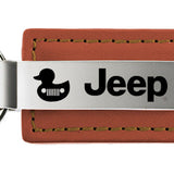 Jeep Duck Leather Key Fob - Brown