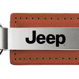 Jeep Leather Key Fob - Brown