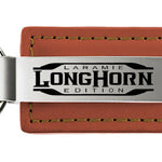 Ram Longhorn Laramie Leather Key Fob - Brown