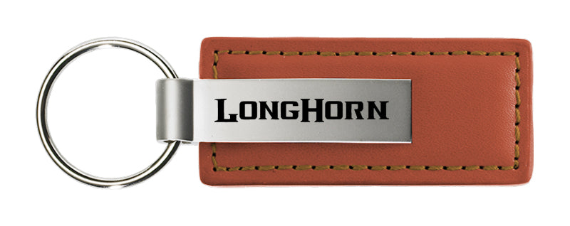 Ram Longhorn Leather Key Fob - Brown