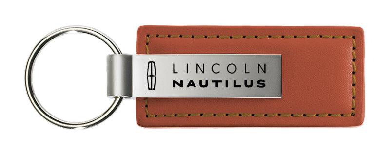 Lincoln Nautilus Leather Key Fob - Brown