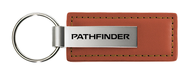 Nissan Pathfinder Leather Key Fob - Brown